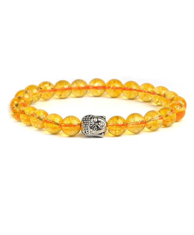 Citrine with Budha Face Bracelet