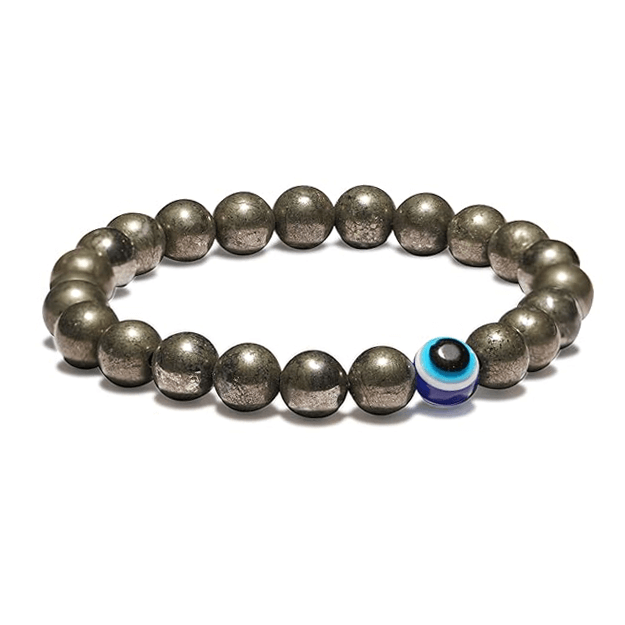 Pyrite with Evil Eye Bracelet