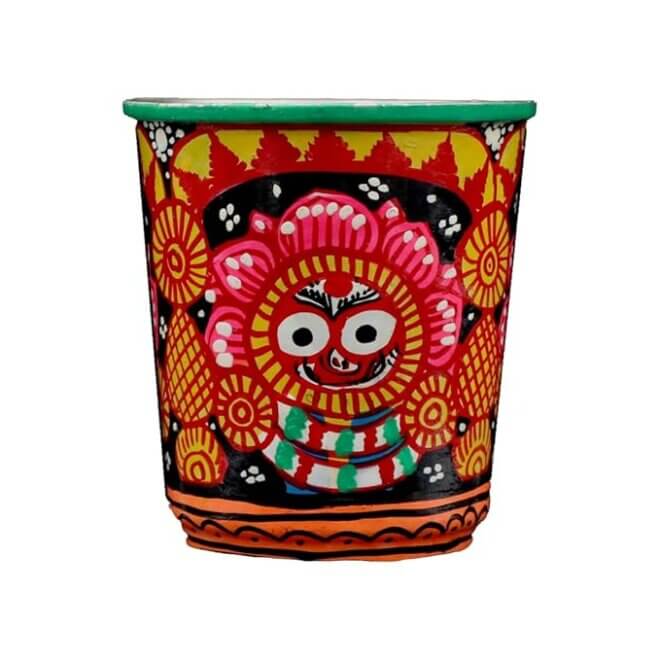 Lord Jagannath Pattachitra Design on Water Glass