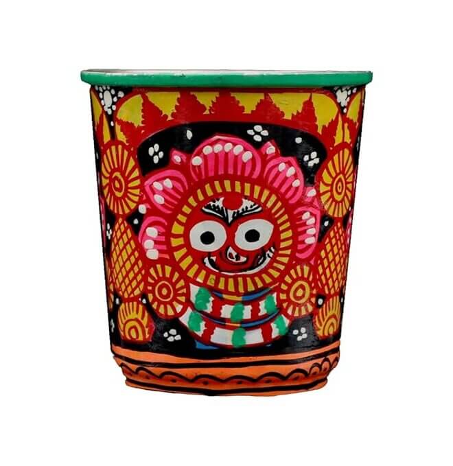 Lord Jagannath Pattachitra Design on Water Glass