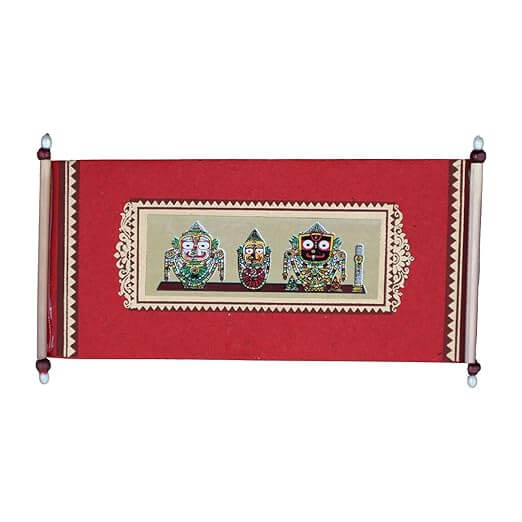 Palm Leaf Lord Jagannath with Siblings Money Envelope