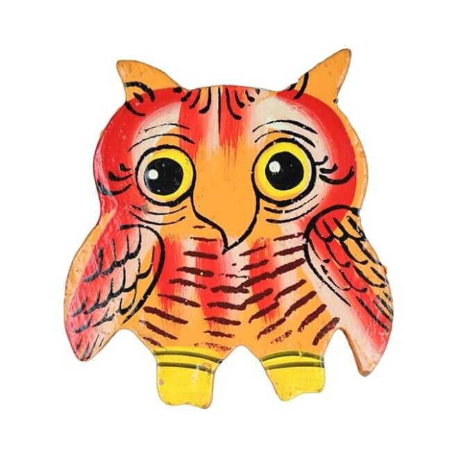 Wooden Owl Fridge Magnet