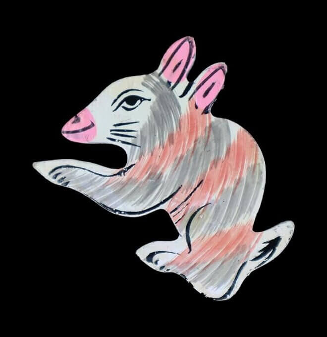 Wooden Rat Fridge Magnet