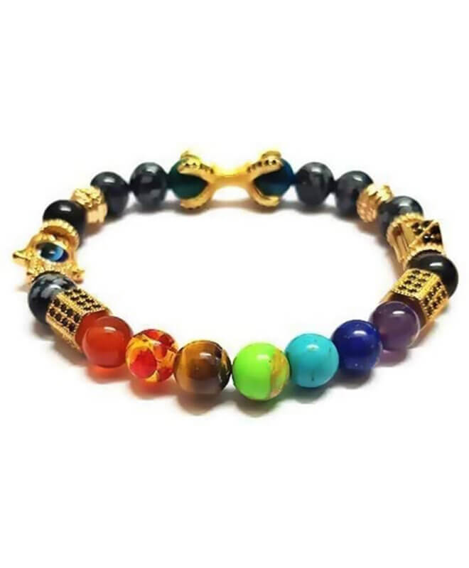SEVEN CHAKRA DESTINY CLAW BRACELET